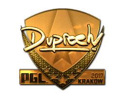 Наклейка | dupreeh (золотая) | Краков 2017