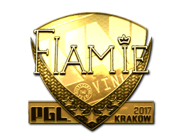 Наклейка | flamie (золотая) | Краков 2017