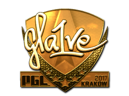 Наклейка | gla1ve (золотая) | Краков 2017