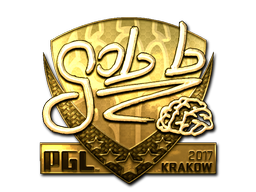 Наклейка | gob b (золотая) | Краков 2017