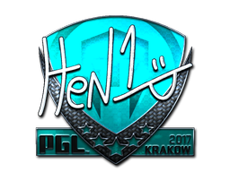 Наклейка | HEN1 (металлическая) | Краков 2017
