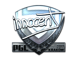 Наклейка | innocent (металлическая) | Краков 2017