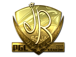 Наклейка | jR (золотая) | Краков 2017
