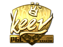 Наклейка | keev (золотая) | Краков 2017