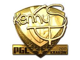 Наклейка | kennyS (золотая) | Краков 2017