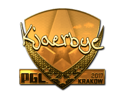 Наклейка | Kjaerbye (золотая) | Краков 2017