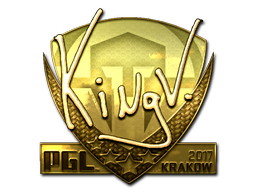 Наклейка | kNgV- (золотая) | Краков 2017