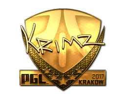 Наклейка | KRIMZ (золотая) | Краков 2017