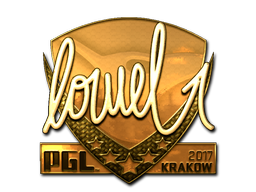Наклейка | loWel (золотая) | Краков 2017