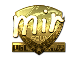 Наклейка | mir (золотая) | Краков 2017