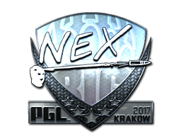 Наклейка | nex (металлическая) | Краков 2017