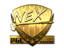 Наклейка | nex (золотая) | Краков 2017