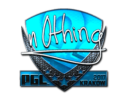 Наклейка | n0thing (металлическая) | Краков 2017