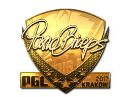 Наклейка | pashaBiceps (золотая) | Краков 2017