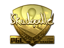 Наклейка | Skadoodle (золотая) | Краков 2017