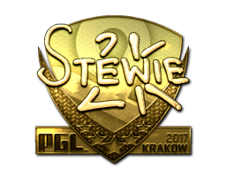 Наклейка | Stewie2K (золотая) | Краков 2017