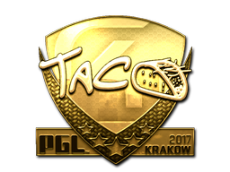 Наклейка | TACO (золотая) | Краков 2017