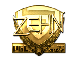 Наклейка | zehN (золотая) | Краков 2017