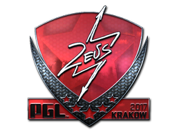 Наклейка | Zeus (металлическая) | Краков 2017