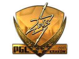 Наклейка | Zeus (золотая) | Краков 2017