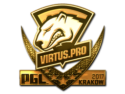 Наклейка | Virtus.Pro (золотая) | Краков 2017