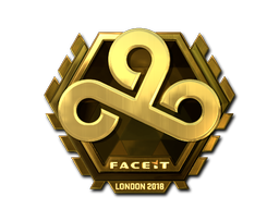 Наклейка | Cloud9 (золотая) | Лондон 2018