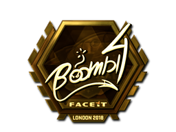 Наклейка | Boombl4 (золотая) | Лондон 2018