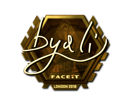 Наклейка | byali (золотая) | Лондон 2018