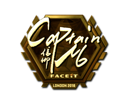 Наклейка | captainMo (золотая) | Лондон 2018