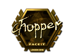 Наклейка | chopper (золотая) | Лондон 2018