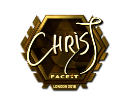 Наклейка | chrisJ (золотая) | Лондон 2018