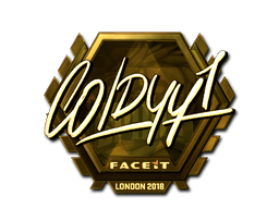 Наклейка | COLDYY1 (золотая) | Лондон 2018