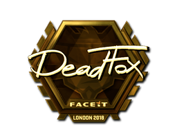 Наклейка | DeadFox (золотая) | Лондон 2018