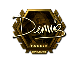 Наклейка | dennis (золотая) | Лондон 2018