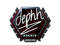 Наклейка | dephh (металлическая) | Лондон 2018