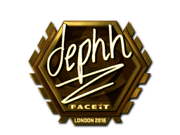 Наклейка | dephh (золотая) | Лондон 2018