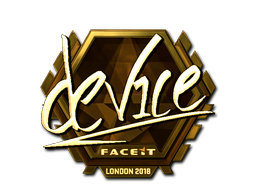 Наклейка | device (золотая) | Лондон 2018