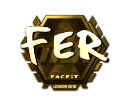 Наклейка | fer (золотая) | Лондон 2018