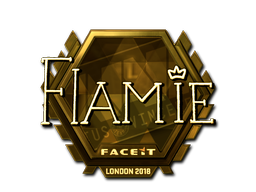 Наклейка | flamie (золотая) | Лондон 2018