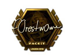 Наклейка | f0rest (золотая) | Лондон 2018