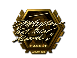 Наклейка | GeT_RiGhT (золотая) | Лондон 2018