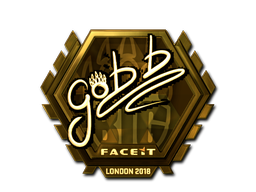 Наклейка | gob b (золотая) | Лондон 2018