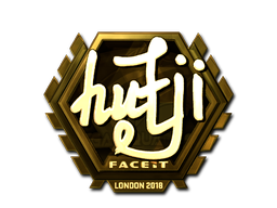 Наклейка | hutji (золотая) | Лондон 2018