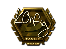 Наклейка | k0nfig (золотая) | Лондон 2018