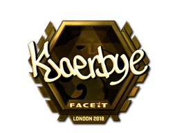 Наклейка | Kjaerbye (золотая) | Лондон 2018