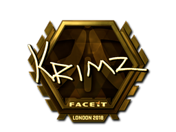 Наклейка | KRIMZ (золотая) | Лондон 2018