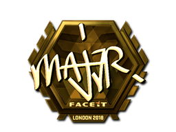 Наклейка | MAJ3R (золотая) | Лондон 2018
