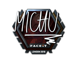 Наклейка | MICHU (металлическая) | Лондон 2018