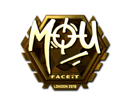 Наклейка | mou (золотая) | Лондон 2018