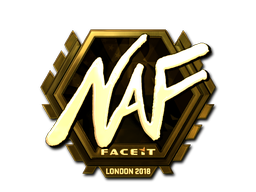 Наклейка | NAF (золотая) | Лондон 2018